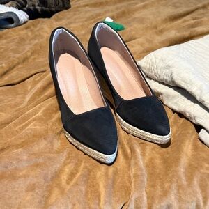 SHEIN Black Espadrille Flats
